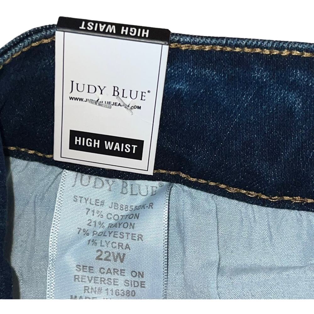 NWT Judy Blue High Rise Exposed Button Nondistressed Skinny Fit Jeans 22W Plus - Picture 6 of 9